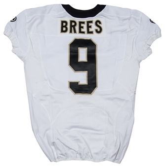 2013 Drew Brees Game Used Saints Road Jersey (NFL-PSA/DNA)